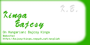 kinga bajcsy business card